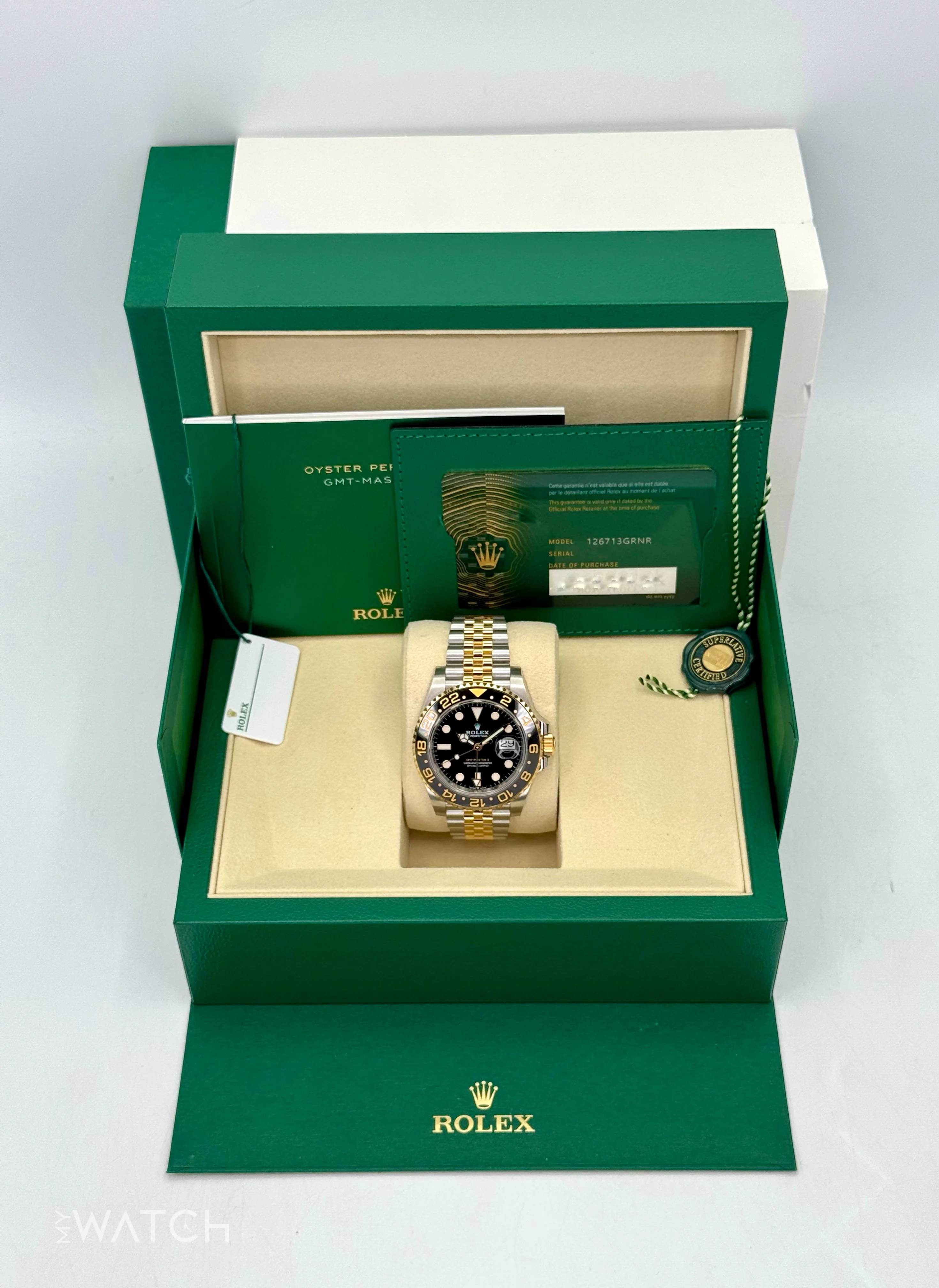 NEW 2026 Rolex GMT-Master II 40mm 126713GRNR Two-Tone Jubilee - Image 9